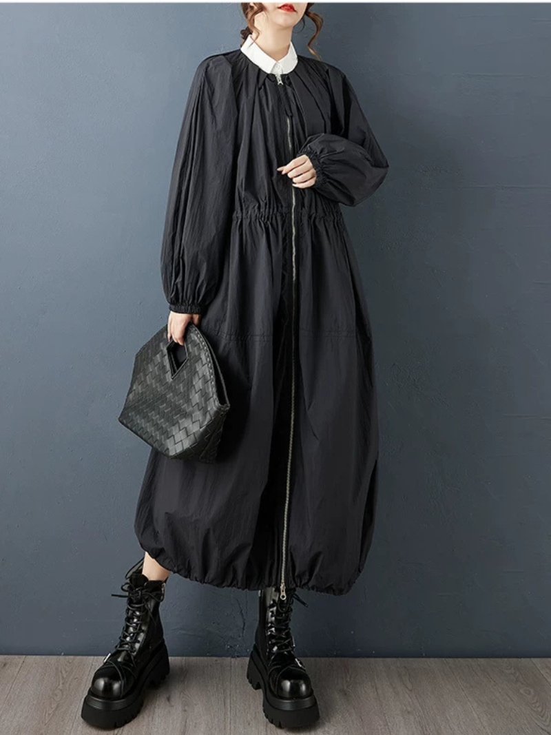 Confidence for every day maxi dress — lightweight, flattering zip-front silhouette