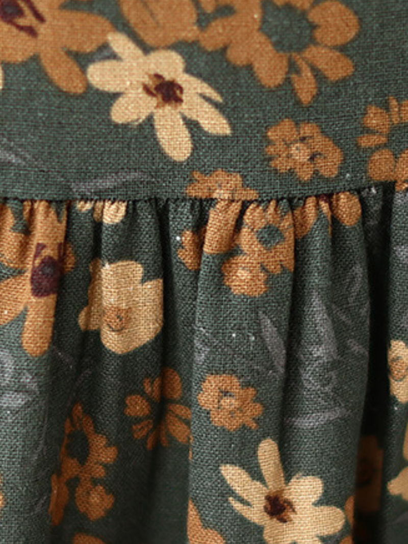 Gathered dress at bust