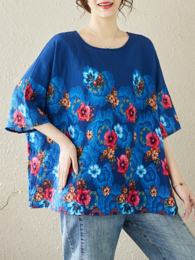 Women's Flower Printed Top