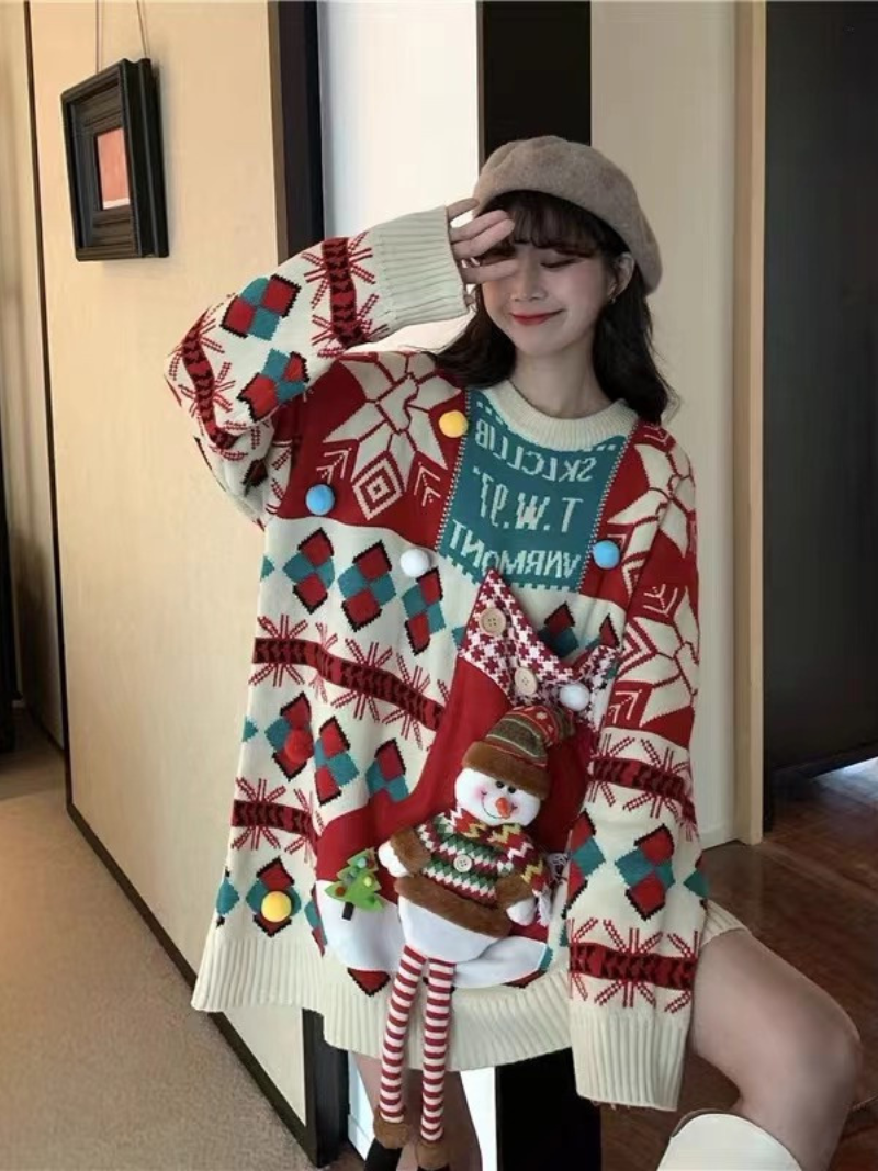  Women's snowman Sweater 
