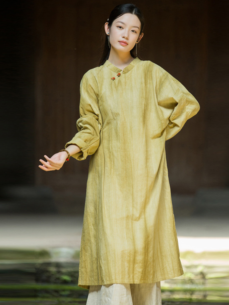 Women's light yellow traditional Long Sleeves 