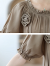 Women's Summer Stylish Lace-Up Side Flower A-line Dress