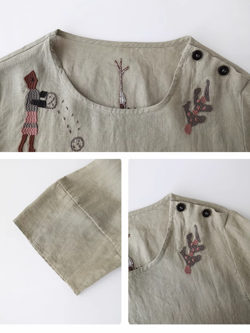 Crew neck midi dress