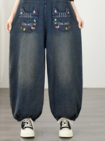Easygoing Weekend Denim Overalls — Playful Embroidery, Forgiving Drape, All-Day Comfort