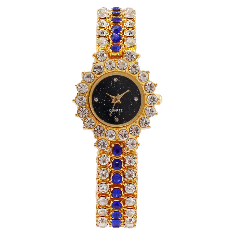 Relógios femininos Bracelete de diamante colorido Relógios britânicos de diamantes na moda