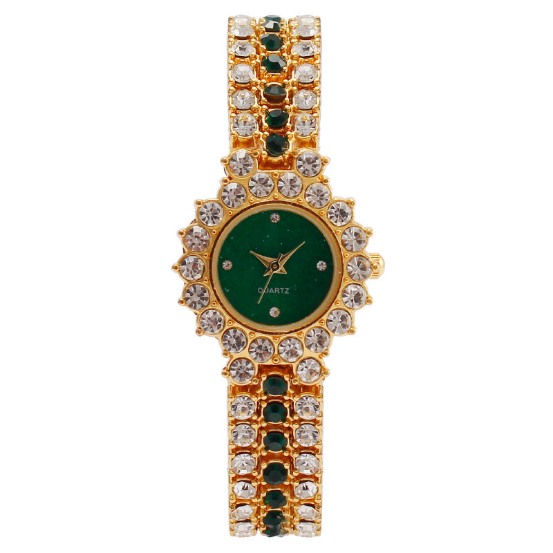 Relógios femininos Bracelete de diamante colorido Relógios britânicos de diamantes na moda