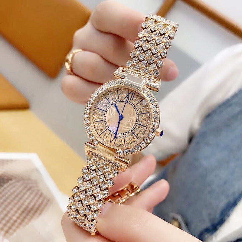 Full Diamond Mesdames Watch Watan Watch Quartz Watch Bracelet Watch