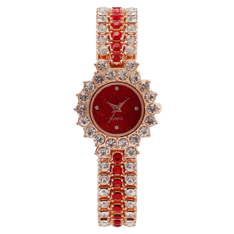 Relógios femininos Bracelete de diamante colorido Relógios britânicos de diamantes na moda