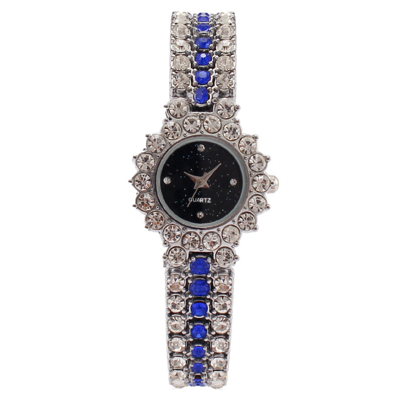 Relógios femininos Bracelete de diamante colorido Relógios britânicos de diamantes na moda