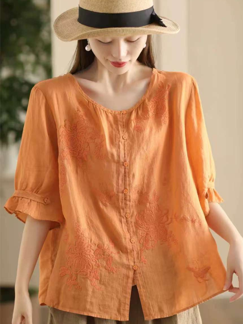Women's  Orange  Top 