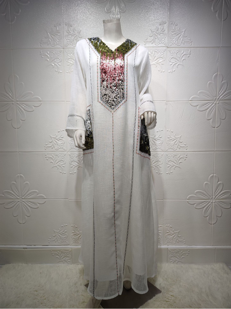 Cross-fronts-fronts de Dubaï à Dubaï brodé Abaya musulman