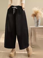 Retro Distressed Fleece Lined Wide Leg Jeans for Women | Winter Denim
