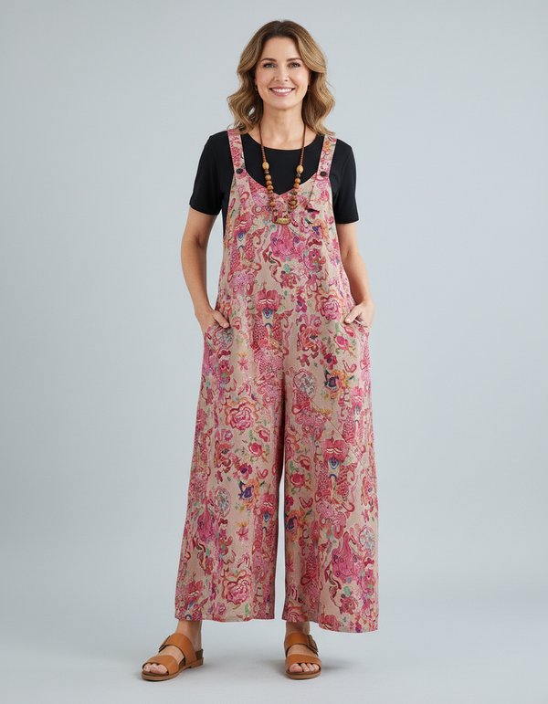 Breezy Floral Printed Loose Overalls for Women | Eva Trends