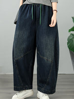 Weekend Wander Distressed Denim Harem Pants