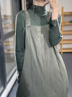 Style Loose Fit Quilted Overalls for Women, Plus Size Casual Winter Dungaree