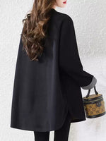 Loose Fit Sweatshirt for Women | Plus Size Round Neck Top