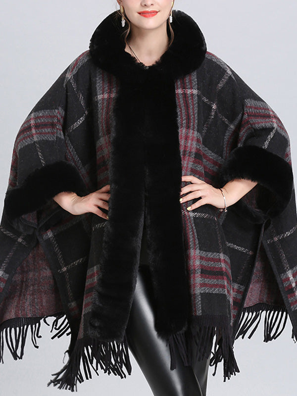 Frontière extravagante Border Flully Neck Cape Cardigan