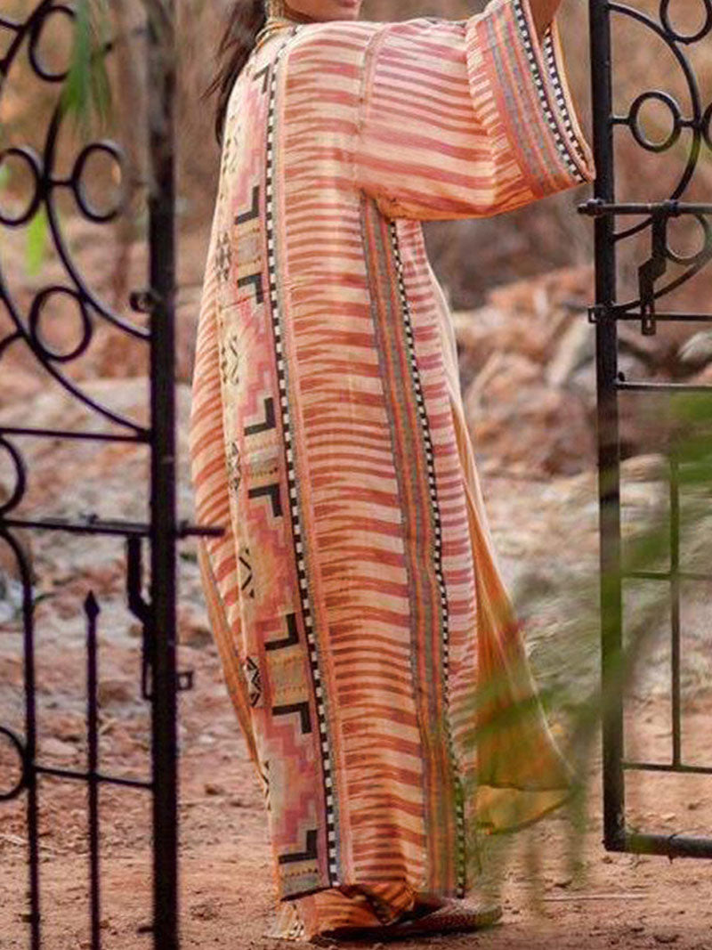 Evatrends cotton gown robe printed kimonos, Outerwear, Cotton, Nightwear, long kimono, Broad sleeves with armpit opening long Sleeves, loose fitting, Printed