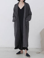 Diamond Long Cardigan Sweater com bolso