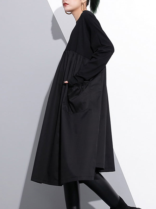 Robe de smock à peplum d'attitude rare