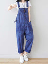 Dungarees cotton denim Printed ,vintage retro style overall, Adjustable straps, double side pockets, comfortable overall