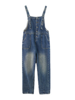 Spring Feminino elegante tamanho grande macacão de jeans soltos