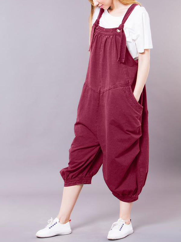 Red Women's Casual  Romper 
