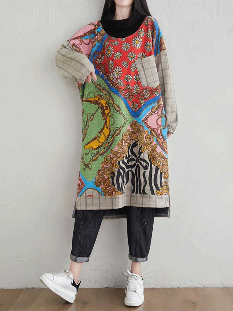 Women's Long Sleeves Sweater Dress