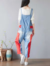 Dungarees cotton denim,  Trousers, vintage retro style overall, Adjustable Straps