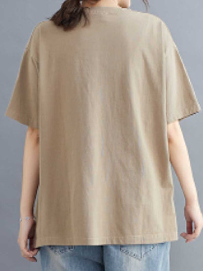 Evatrends Cotton Linen Top, Summer wear, Short sleeves, Plain top, Round Neck, T-shirt Top, Top Wear With Jeans pant or Trouser