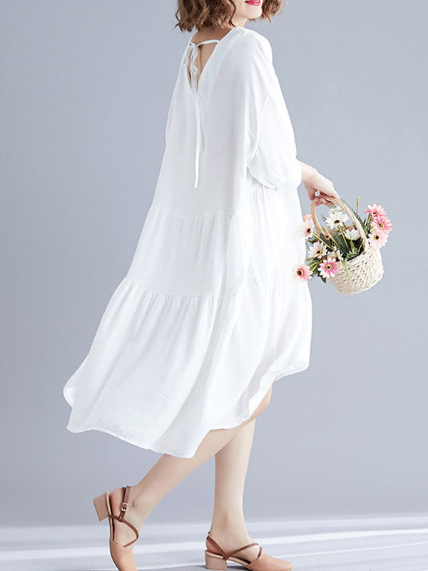 Robe de smock en coton inspiré