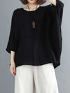 Evatrends Cotton Top, Summer wear, Bat sleeves, Plain top, Round Neck Wear With Jeans pant or Trouser