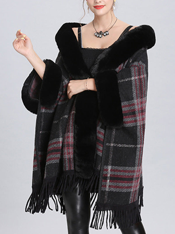 Frontière extravagante Border Flully Neck Cape Cardigan