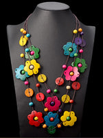 Colgante de flores de múltiples capas