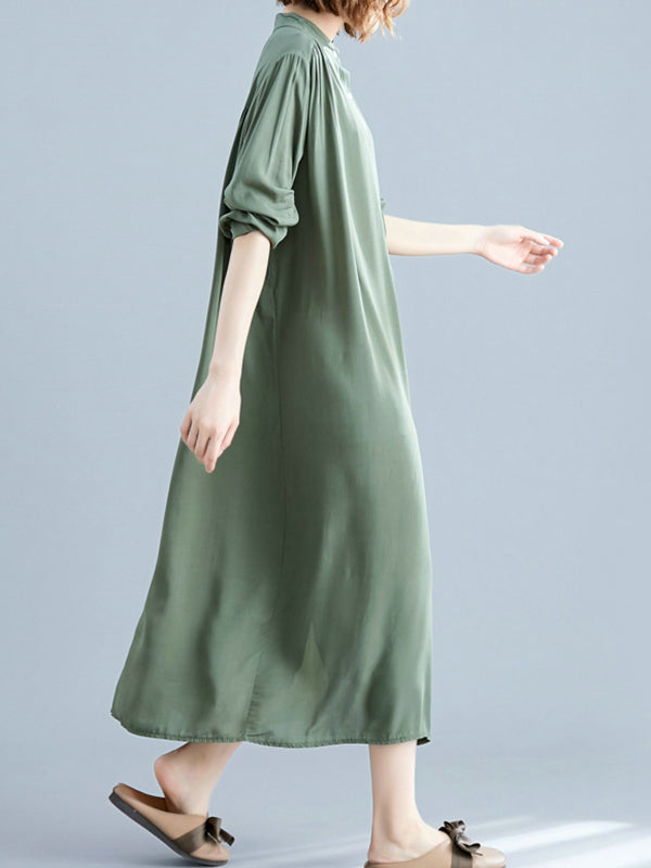 Elle est toute robe de chemise midi tiki