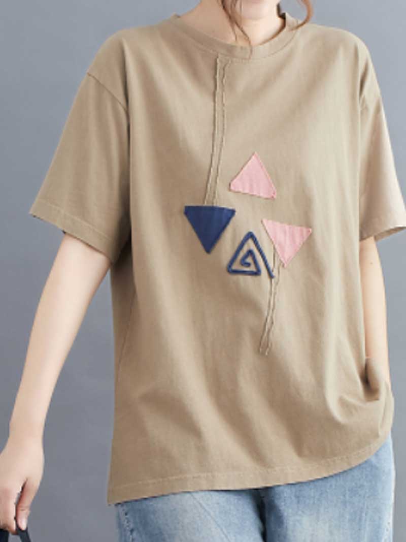 Evatrends Cotton Linen Top, Summer wear, Short sleeves, Plain top, Round Neck, T-shirt Top, Top Wear With Jeans pant or Trouser