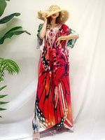 Para sempre meu vestido maxi boêmio solto de borboleta