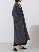 Diamond Long Cardigan Sweater com bolso