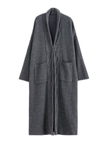 Diamond Long Cardigan Sweater com bolso