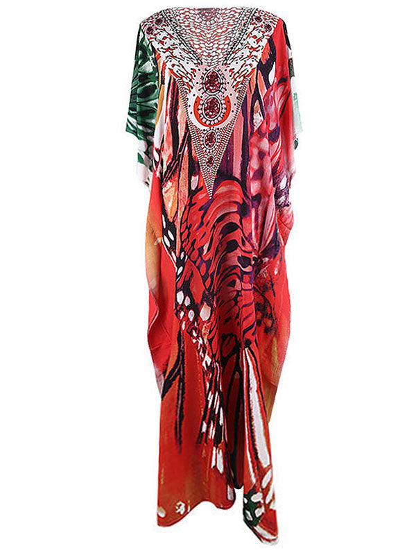 Para sempre meu vestido maxi boêmio solto de borboleta