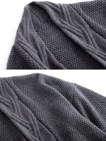 Diamond Long Cardigan Sweater com bolso