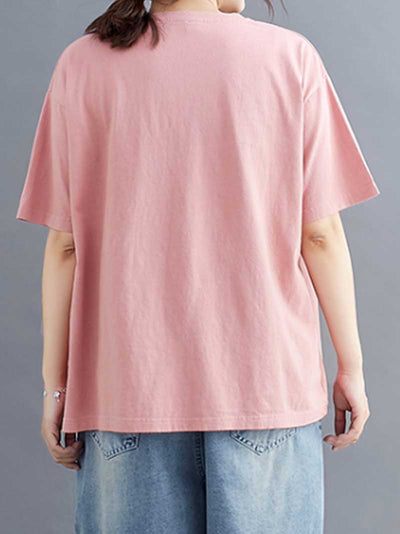 Evatrends Cotton Linen Top, Summer wear, Short sleeves, Plain top, Round Neck, T-shirt Top, Top Wear With Jeans pant or Trouser