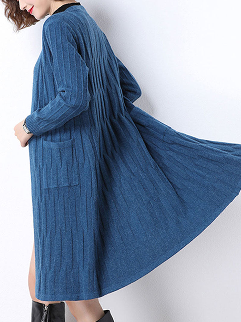 Warm long cardigan outfit