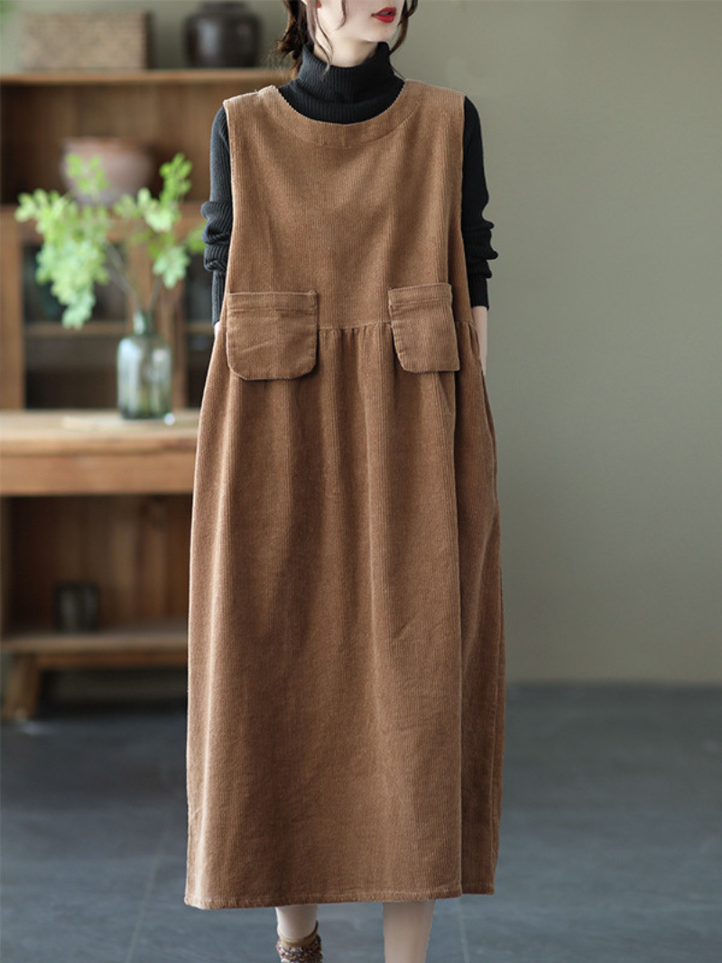 Women's Corduroy A-Line Dress