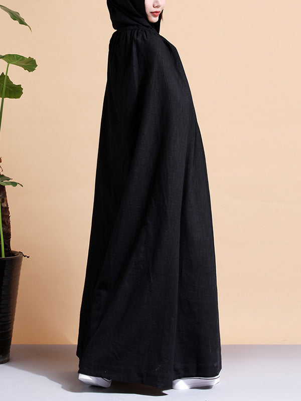 Cape à capuche à capuche de couleur unie