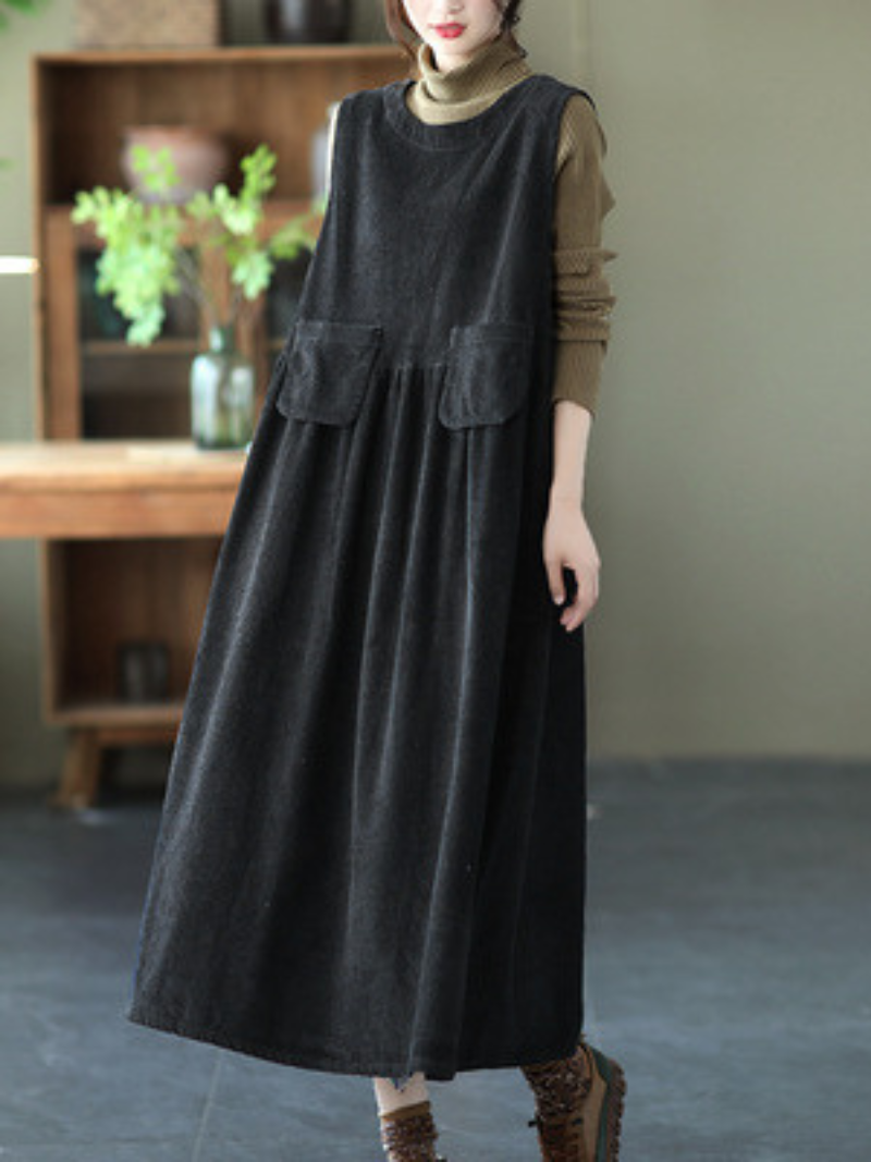 Women's Corduroy A-Line Dress