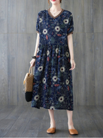 Women's multicolor  smock dress