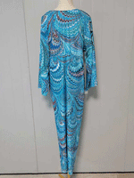 Evatrends cotton gown robe printed kimonos, Outerwear, Polyester, Nightwear, long kimono, long sleeves,  loose fitting, Printed, Belted