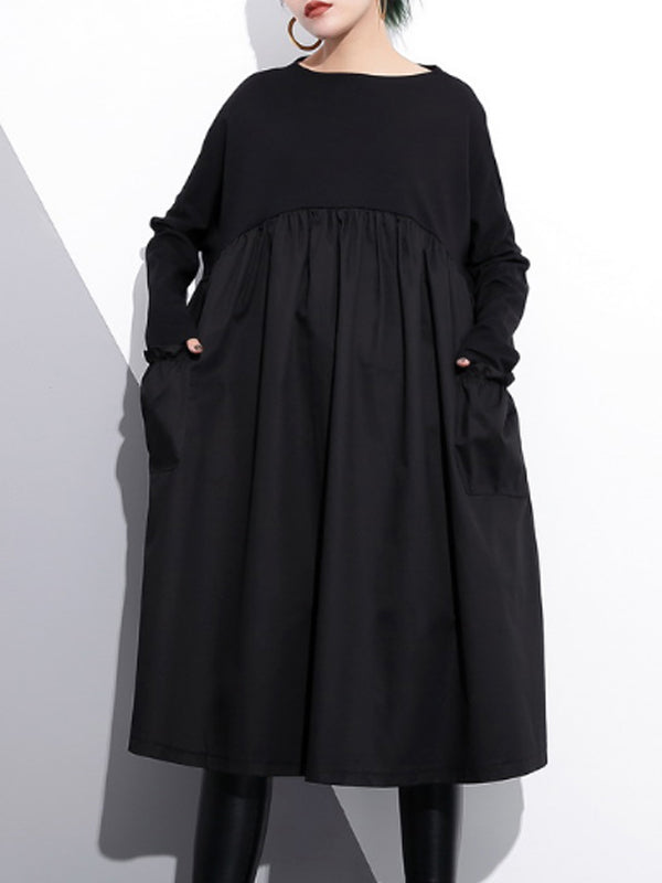 Robe de smock à peplum d'attitude rare