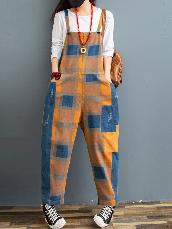 Dungarees, cotton denim,  vintage retro style overall, Plated, 